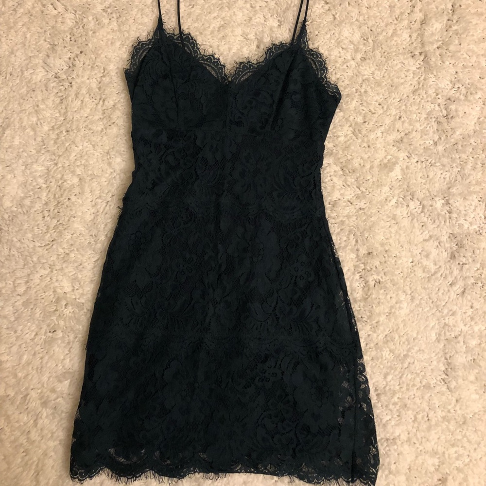 Topshop green lace dress. Uk 6, Us 4.